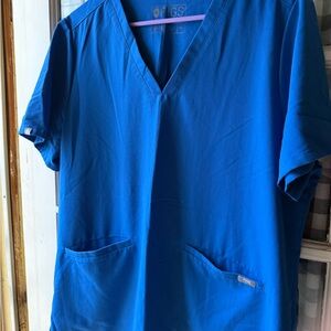 Women’s figs Blue V-Neck Scrub Top XL